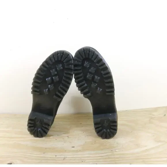 New Doc Dr Martens Shoes Womens 9 Black Leather Leona LO Oxfords - Picture 5 of 6